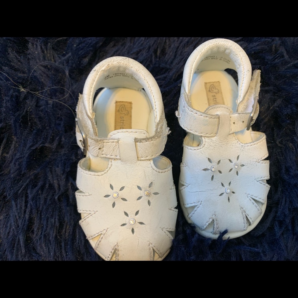 Stride Rite white sandals baby girl